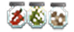 Three jars of spices
